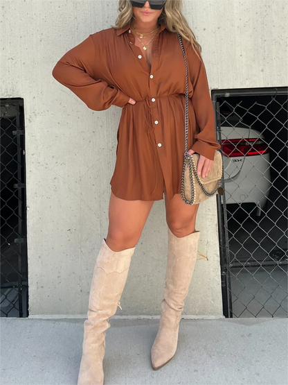 Chic Comfort: Plain 2-Piece Tunic Set